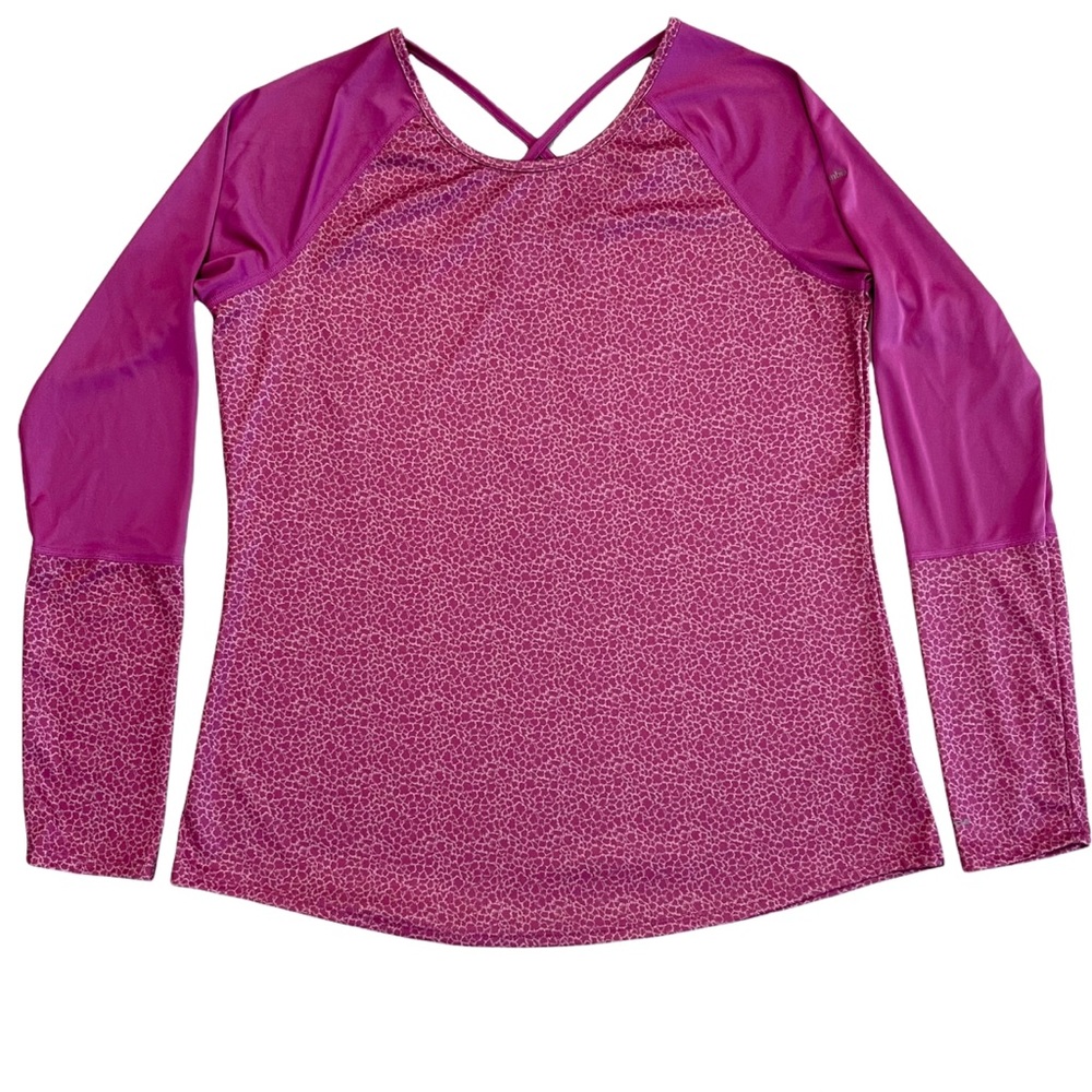 COLUMBIA Omni-Shade Lightweight Long Sleeve Pullover Pink Top Size XL